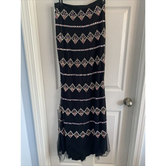 Rachel Allan Prom Dress, Size 4, Black/Beaded, Two Piece - Picture 3 of 4